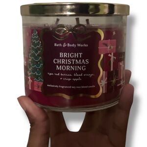 Christmas Morning 3 wick Candle Bath & Body Works Holiday Home Fragrance *NEW*